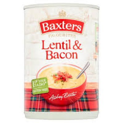 Baxters Favourites Lentil & Bacon Soup 400g x12