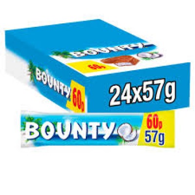 Bounty Coconut Milk Chocolate Twin Bar 57g x24