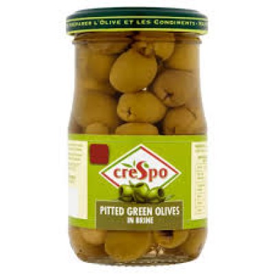 Crespo Pitted Green Olives in Brine 198g x6