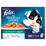 Felix As Good As It Looks Cat Food Ocean Feasts 12 x 100g  