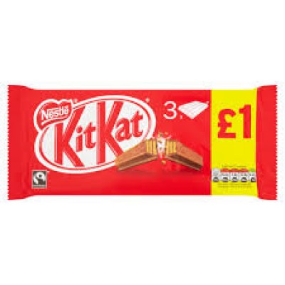 KITKAT 4 Finger Milk Chocolate Bar 41.5g 3 Pack x20