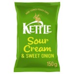 Kettle Chips Sour Cream & Sweet Onion 150g