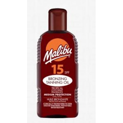 Malibu SPF15 Bronzing Tanning Oil 200ml x 6