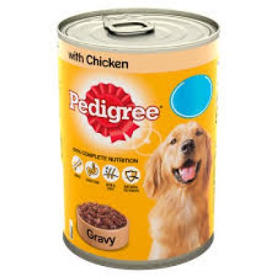 Pedigree Dog Food Tin Chicken in Gravy 400g x12