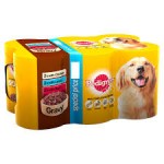 Pedigree Wet Dog Food Tins Mixed Variety Selection in Gravy 6 x 400g 