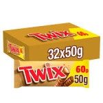Twix Chocolate Biscuit Twin Bars 50g x32