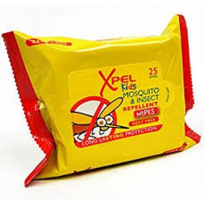 Xpel Kids Mosquito Repellent Wipes 25's x24